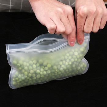 Опакована чанта за съхранение на храна от EVA за многократна употреба Пластмасов контейнер за прясна храна Вакуумен плик с цип Кухненска организация Плодове Зеленчуци Хладилник Дом