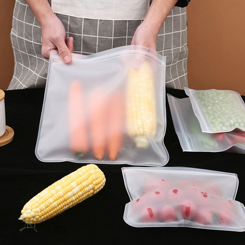 Újrafelhasználható EVA Élelmiszer Tároló Csomagolt Zsák Műanyag Friss Konténer Vákuum Ziplock Zsák Konyha Szervezet Gyümölcs Zöldség Hűtő Főoldal