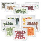 Pungă PEVA pentru depozitarea alimentelor, reutilizabilă, în picioare, cu fermoar, containere etanșe, pungă proaspătă, pungă pentru depozitarea alimentelor, pungă proaspătă cu fermoar.