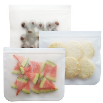 Чанта за съхранение на храна PEVA Многократно изправена чанта с цип, затворена чанта, непропускливи контейнери, прясна чанта, чанта за съхранение на храна, прясна опаковка, чанта с цип