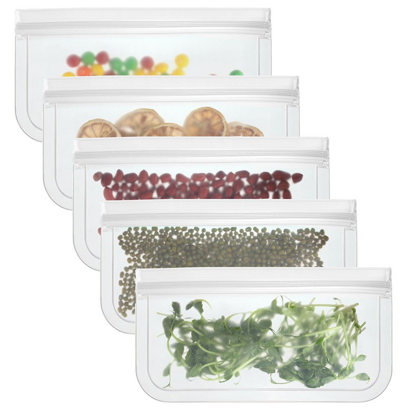 Pungă PEVA pentru depozitarea alimentelor, reutilizabilă, în picioare, cu fermoar, containere etanșe, pungă proaspătă, pungă pentru depozitarea alimentelor, pungă proaspătă cu fermoar.