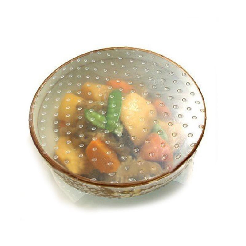 Daugiafunkciniai daugkartinio naudojimo silikoniniai maisto įvyniojimai sandarinimo dangtelis, tamprus maistas šviežiai išlaikomas Saran Wrap maisto laikymo talpyklos vakuuminis dangtelis