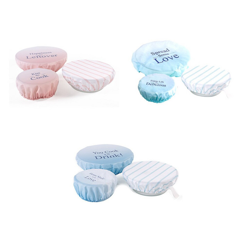 Edényhuzatok Ételfóliák Rugalmas, rugalmas fedők Frissen tartó 3 db vízálló porálló Oxford szövet Konyhai edények Dalad Bowl