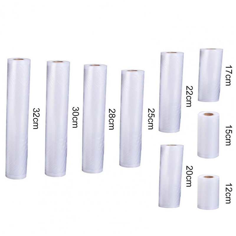 1 tekercs élelmiszer-takaró zacskók BPA-mentes, vákuumtömítő tekercs, frissen tartó, többcsomagos vákuum élelmiszer-megtakarító tömítőzsákok konyhához