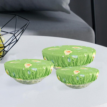 Καλύμματα μπολ 3 τμχ Ελαστικά 3 μεγέθη Πλενόμενα Καλύμματα πιάτων για το σπίτι για πάρτι εξωτερικού χώρου