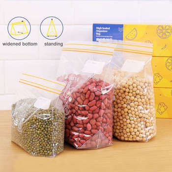 Πλαστικές σακούλες με φερμουάρ Επαναχρησιμοποιήσιμη Θήκη τροφίμων Ψυγείο Organizer Κουζίνα Αποθήκευση Δοχεία Καταψύκτη Διαφανής συσκευασία τροφίμων
