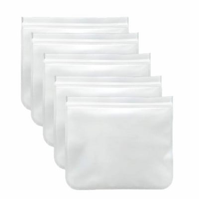 Szilikon élelmiszertároló táska, szivárgásmentes tárolóedények, újrafelhasználható, cipzárral zárható táska csésze friss tárolótáska frissen becsomagolt, cipzáras táska