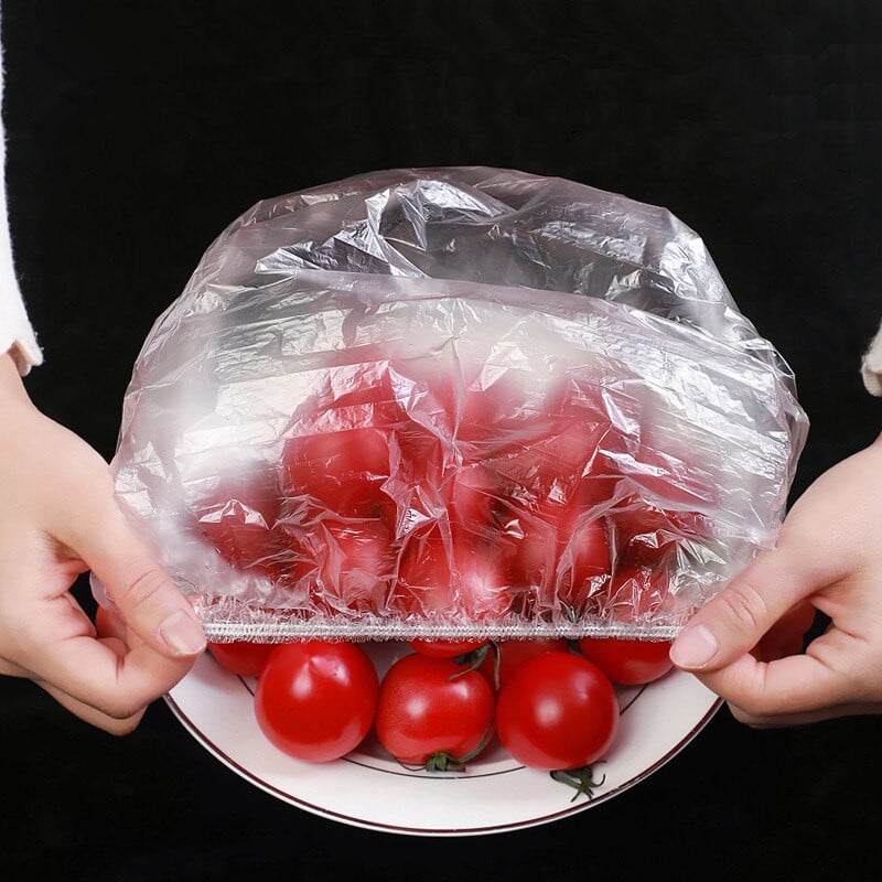 100tk Ühekordne toidukate köök külmkapp puuviljatoit Stretch Ülejäägid kaitse õhuke tolmukindlad kausid tassid korgid kott