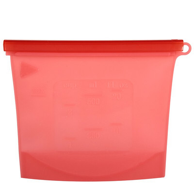 Pungi din silicon Reutilizabile, din silicon, 500 ml, pungă pentru alimente, cu sigilare ermetică, pungă pentru conservarea alimentelor, de calitate alimentară pentru legume, lichide, gustări, carne