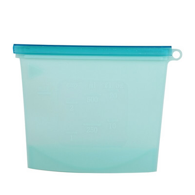 Pungi din silicon Reutilizabile, din silicon, 500 ml, pungă pentru alimente, cu sigilare ermetică, pungă pentru conservarea alimentelor, de calitate alimentară pentru legume, lichide, gustări, carne