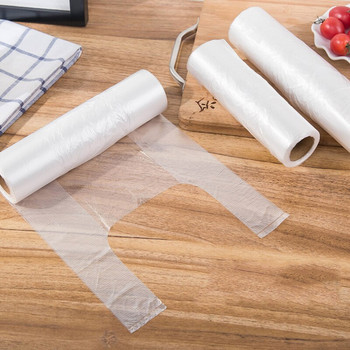 100 τμχ/ρολό διαφανής τσάντα τύπου γιλέκου μιας χρήσης που σπάει αιχμές καλής ποιότητας πλαστική σακούλα τσάντα συντήρησης τροφίμων οικιακό gadget