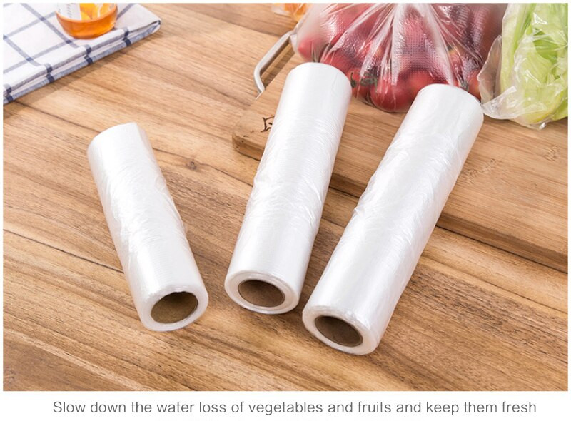 100 vnt / rulonas vienkartinis dūžtančios liemenės tipo skaidrus maišelis geros kokybės plastikinis maišelis maisto konservavimo maišelis buitinis prietaisas