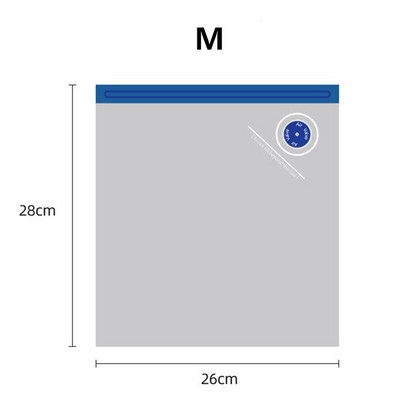 Vákuumos kompressziós zsák Újrafelhasználható hűtőszekrény tároló Háztartási zöldség frissen tartó táska Élelmiszer minőségű préselt élelmiszer tároló táska