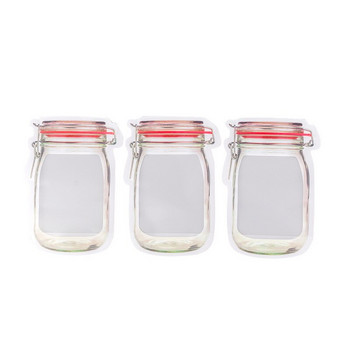 Τσάντες για προϊόντα Mason Jar Pour Spout Καπάκι φερμουάρ Κατάψυξη Urn Sugar Σετ κουζίνας Σύστημα αποθήκευσης Μαζική οσμή μπουκάλια σκεύη