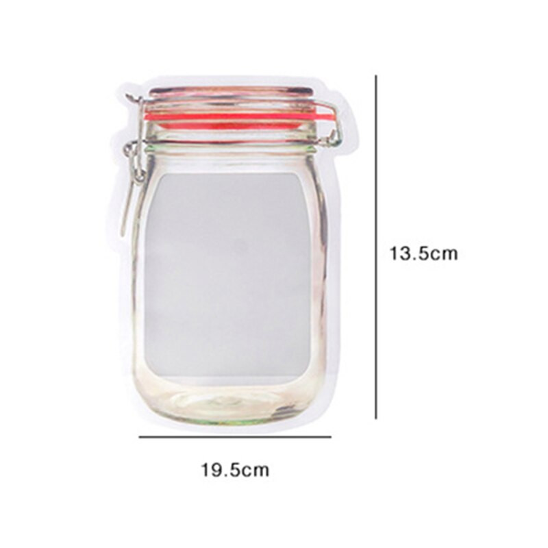 Saci pentru produse Borcan de zidar Se toarnă Capac cu fermoar Urnă de congelare pentru zahăr Set de bucătărie Sistem de depozitare Sticle anti-mirosuri în vrac Ustensile