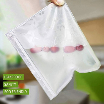 Επαναχρησιμοποιήσιμη παγωμένη τσάντα αποθήκευσης PEVA Ψυγείο Ψυγείο Φερμουάρ τροφίμων Σακούλα φρέσκιας διατήρησης Σφραγισμένη τσάντα αποθήκευσης με προστασία από διαρροές