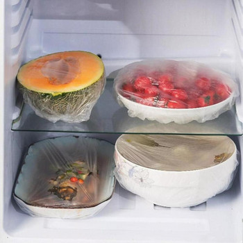 20/50/100PCS Покривало за храна за еднократна употреба Издръжлива пластмасова обвивка Капак за съхранение на плодове и храна Свежа чанта