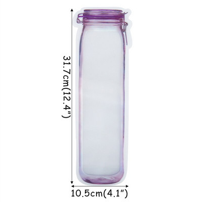 Επαναχρησιμοποιούμενα μπουκάλια βάζου Mason Τσάντες Αδιάβροχη σφραγίδα Τσάντα αποθήκευσης φρέσκων τροφίμων Ξηροί καρποί Τσάντα μπισκότων καραμέλας Τσάντα φερμουάρ για οργάνωση κουζίνας