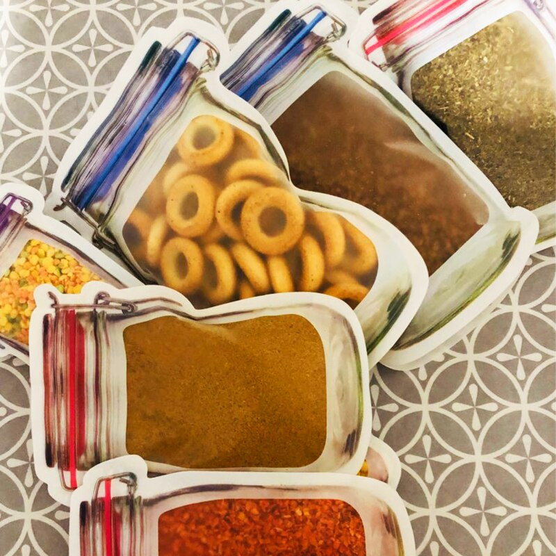 Επαναχρησιμοποιούμενα μπουκάλια βάζου Mason Τσάντες Αδιάβροχη σφραγίδα Τσάντα αποθήκευσης φρέσκων τροφίμων Ξηροί καρποί Τσάντα μπισκότων καραμέλας Τσάντα φερμουάρ για οργάνωση κουζίνας