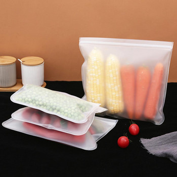 Силиконови контейнери за съхранение на храна Непропускливи контейнери Многократно изправена чанта с цип и затворена чаша Торба за прясна торба Чанта за съхранение на храна Fresh Wrap