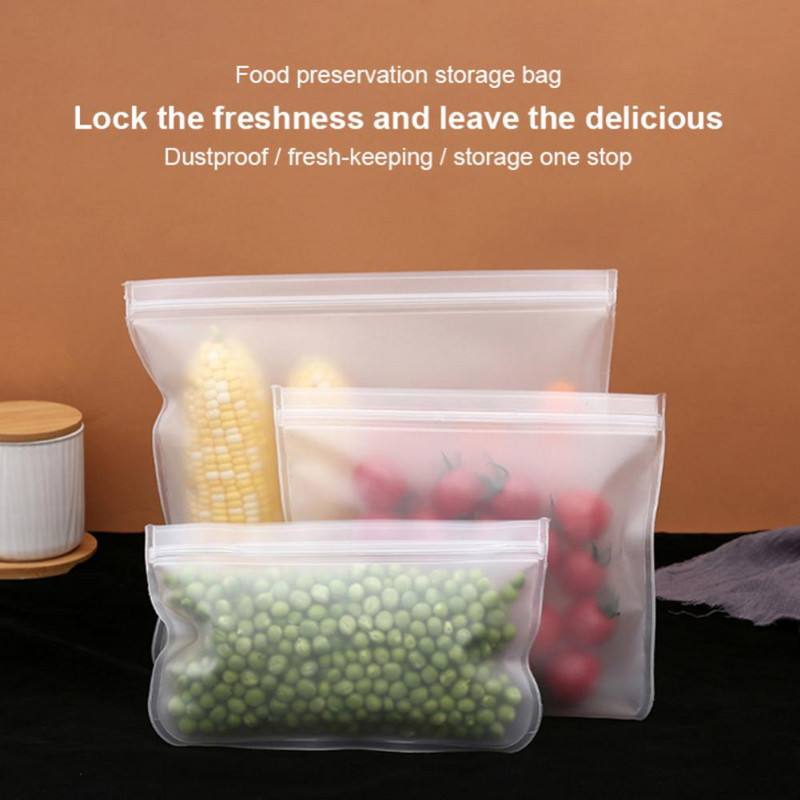 Recipiente din silicon pentru depozitarea alimentelor Recipiente rezistente la scurgeri, reutilizabile, în picioare, cu fermoar.