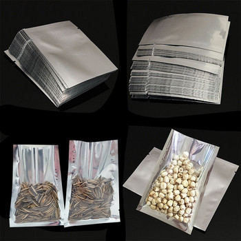 Ημιδιαφανής πολυεστερική μεμβράνη αλουμινόχαρτο τσάντα με αυτοσφράγισμα με φερμουάρ συσκευασία κρεατικά τρόφιμα καφέ καρύδια καραμέλα σνακ μπαχαρικά καρυκεύματα