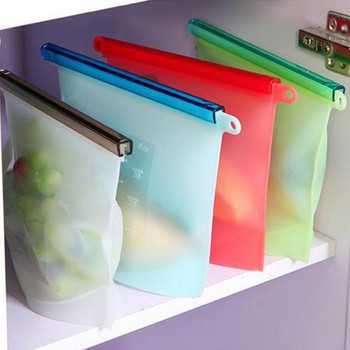 Силиконови торбички за съхранение на храна за многократна употреба Торбички за съхранение на храна Месо, съхранение във фризер Пиле Риба, сандвичи, бекон, хляб