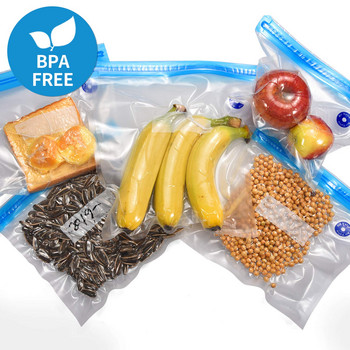 Комплекти вакуумни торби за многократна употреба Вакуумно запечатани торбички с ръчна помпа за запечатване на торбичка Опаковка за храна за съхранение на храна Замразяване