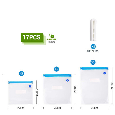 Vákuumos zacskókészletek Újrafelhasználható élelmiszer-tároló Vákuumos lezárású zacskók kézi pumpás zacskó tömítőkapcsokkal Élelmiszer-csomagolás élelmiszer-tároláshoz Fagyasztás