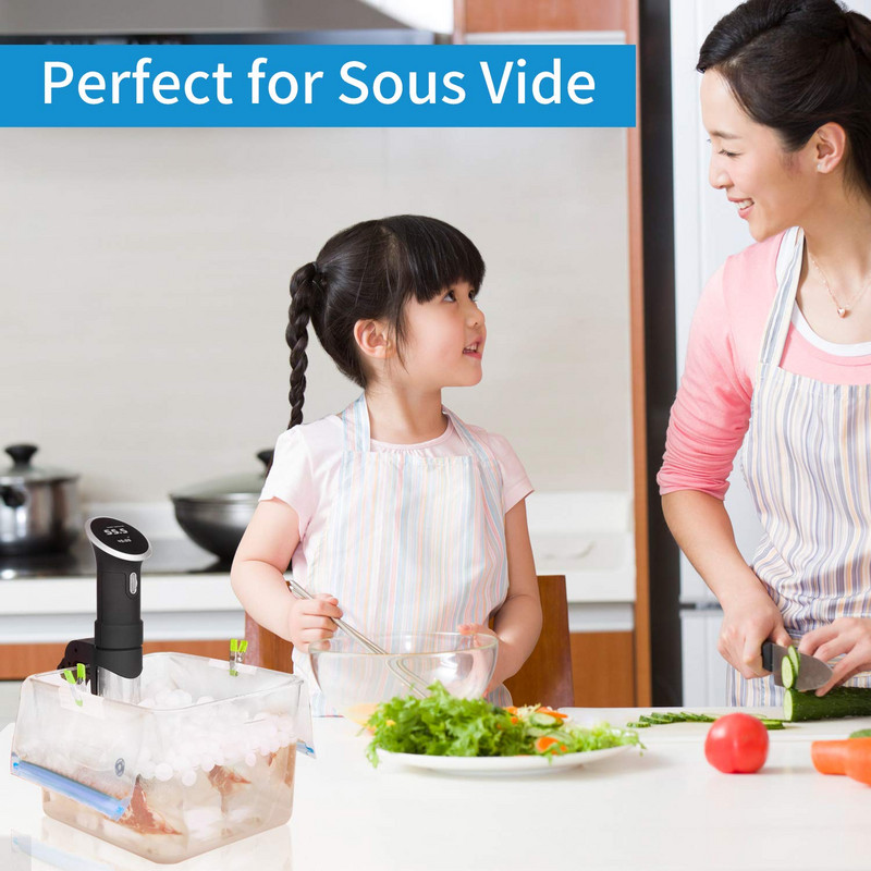 Vákuumos zacskókészletek Újrafelhasználható élelmiszer-tároló Vákuumos lezárású zacskók kézi pumpás zacskó tömítőkapcsokkal Élelmiszer-csomagolás élelmiszer-tároláshoz Fagyasztás