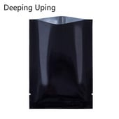 100 buc. Saci Mylar din folie de aluminiu, sigilate la vid, pungi pentru depozitare, pungi de depozitare, consumabile pentru uz casnic, ambalare pentru bomboane negre, gustări