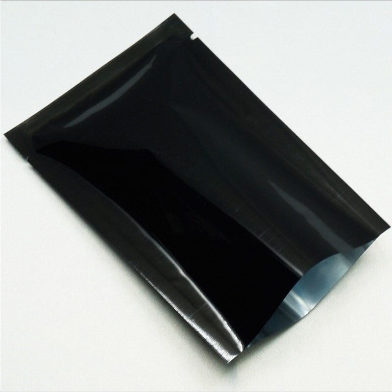 100 buc. Saci Mylar din folie de aluminiu, sigilate la vid, pungi pentru depozitare, pungi de depozitare, consumabile pentru uz casnic, ambalare pentru bomboane negre, gustări