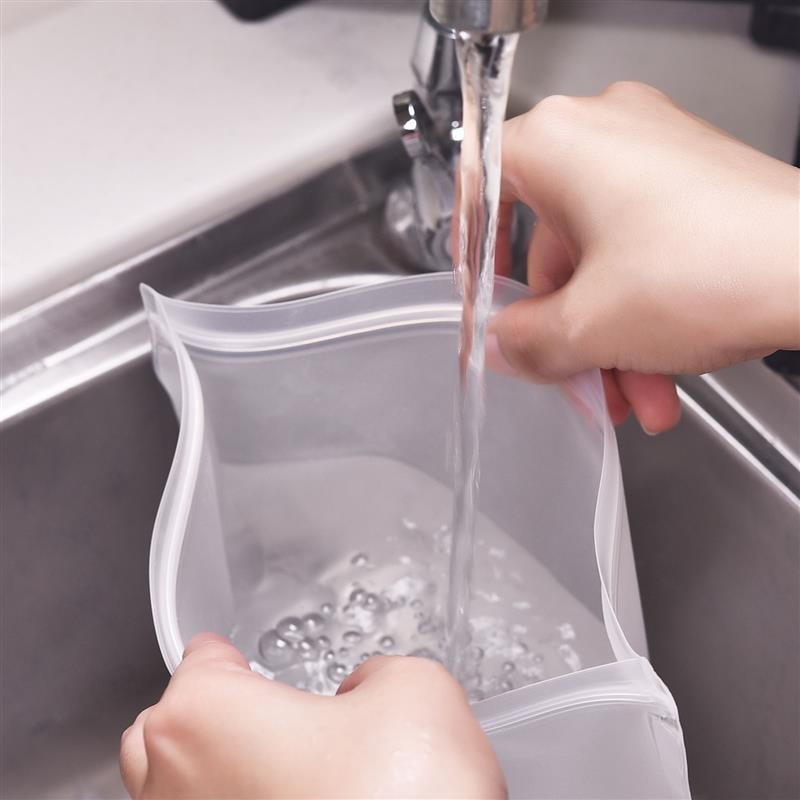 Силиконови контейнери за съхранение на храна Непропускливи контейнери Многократно изправена чанта с цип и затворена чаша Торбичка за прясна торба Чанта за съхранение на храна Fresh Wrap