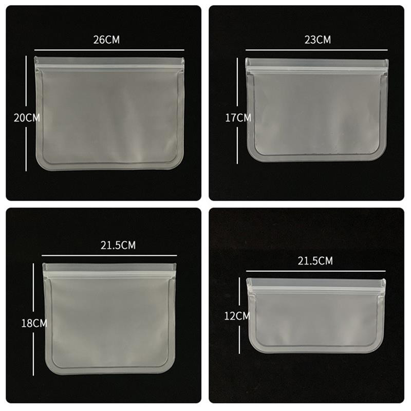 Силиконови контейнери за съхранение на храна Непропускливи контейнери Многократно изправена чанта с цип и затворена чаша Торбичка за прясна торба Чанта за съхранение на храна Fresh Wrap
