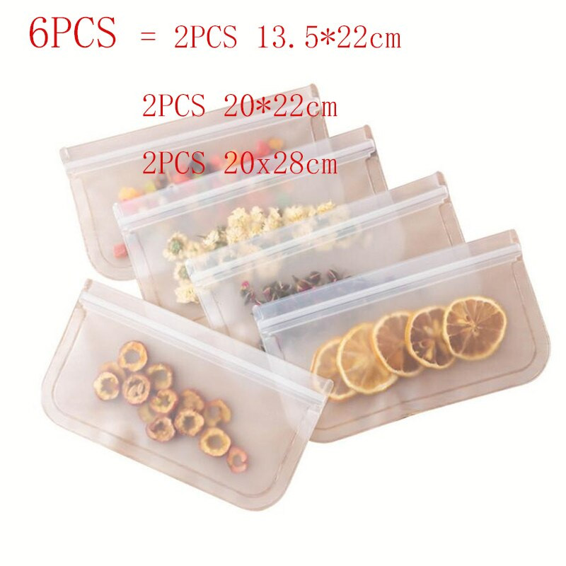 Szilikon élelmiszertároló edénykészlet Friss tál csésze táska Újrafelhasználható álló cipzárak Zárt táska Gyümölcs zöldség csésze pecsét rendszerezővel