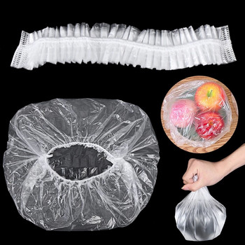 100PCS Многократно използвани капаци за съхранение на храна за купи Еластична чиния Силиконови капаци Вакуумни торбички за кухненска храна Fresh Seal Dropship