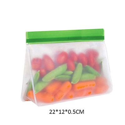 17/20/30/40db Újrafelhasználható friss cipzáras táska fagyasztó melegítő étel Saran Wrap Tárolótáska Zip Lock Poly táskák Konyhai kiegészítők