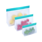 PEVA maisto saugojimo maišelis Atnaujinamas sandarus viršus, daugkartinis šaldiklis sumuštinis su užtrauktuku silikoninis maišelis