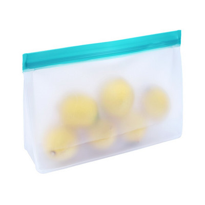 PEVA maisto saugojimo maišelis Atnaujinamas sandarus viršus, daugkartinis šaldiklis sumuštinis su užtrauktuku silikoninis maišelis