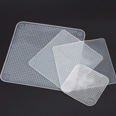 Huse din silicon pentru boluri Reutilizabile pentru alimente proaspete Păstrarea învelișului Capac sigilat folie elastică pentru vacuum Bol pentru ambalaj alimente Accesorii de bucătărie