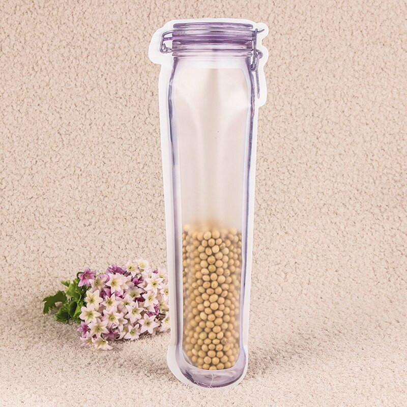 5 bucăți sac de depozitare pentru frigider, borcan Mason, geantă cu fermoar, reutilizabilă, cu fermoar superior, geantă pentru congelator, rezistentă la scurgeri, sac de depozitare cu fermoar pentru bucătărie