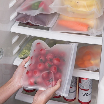 EVA Ziplock Чанти за съхранение на храна Домакински хладилник Съхранение на плодове и зеленчуци Запечатани торби Прозрачни инструменти за многократна употреба