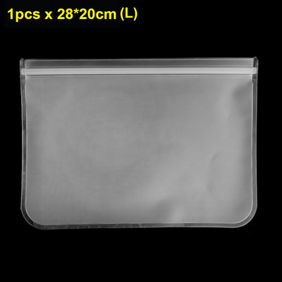 3 vnt. Daugkartinio naudojimo silikono maisto saugojimo maišelių talpyklės, nepralaidžios stovinčios užtrauktuku užsegamas maišelis puodelis Maisto šviežių įvyniojamų maišelių virtuvės organizatorius