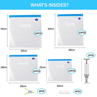 Maisto suspaudimo talpykla, skirta šaldytuvo laikymo viryklėms, namų ūkiui šviežumo su vakuuminiu rankiniu siurbliu vakuuminio sandariklio maišeliai