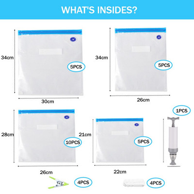 Maisto suspaudimo talpykla, skirta šaldytuvo laikymo viryklėms, namų ūkiui šviežumo su vakuuminiu rankiniu siurbliu vakuuminio sandariklio maišeliai