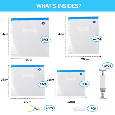 Maisto suspaudimo talpykla, skirta šaldytuvo laikymo viryklėms, namų ūkiui šviežumo su vakuuminiu rankiniu siurbliu vakuuminio sandariklio maišeliai