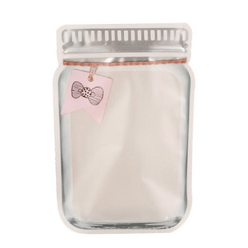 Бутилки Mason Jar Чанта за съхранение Сладки чанти с цип за многократна употреба Ziplock Стоящи закуски Бонбони Бисквитки Органайзер