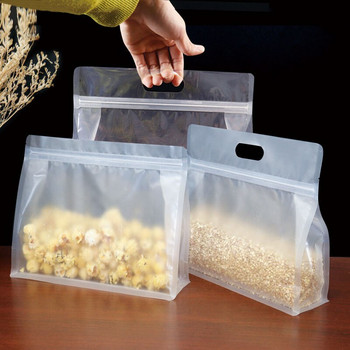 Самозапечатана дебела чанта за съхранение на храна За многократна употреба вкъщи За употреба на открито Преносими зърнени храни Опаковка за закуски Чанти за носене Кухненски джаджи