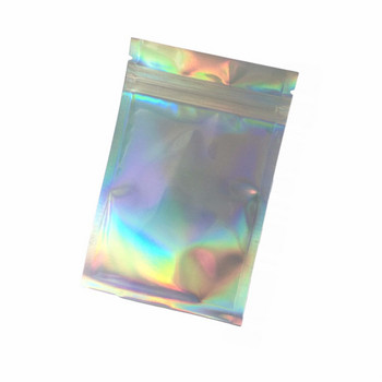 100 бр. Торбичка за храна Лазерна торбичка за многократна употреба Торбичка с цип Непропусклива за съхранение във фризер Многофункционални за парти съхранение на храна