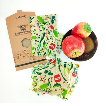 Επαναχρησιμοποιήσιμο υφασμάτινο περιτύλιγμα τροφίμων Φρέσκα κάλυμμα τσάντας Stretch Lid Jungle Party Πλαστική μεμβράνη με κερί μέλισσας